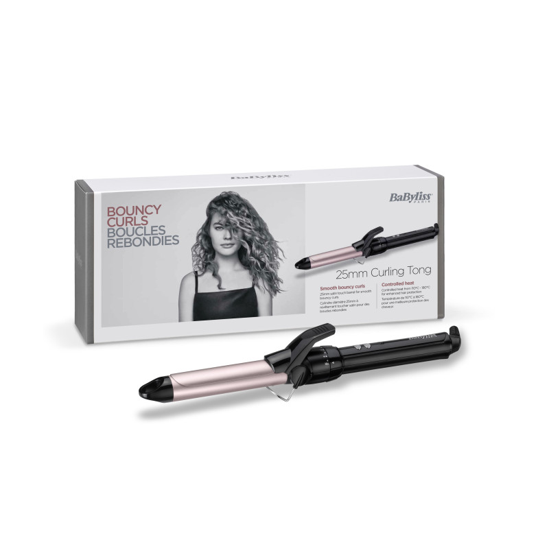 BaByliss Pro 180 SublimвЂ™Touch 25 mm Krultang Warm Zwart, Roze 1,8 m