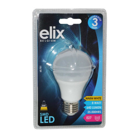 Elix 60751 LED-lamp 8 W E27 A