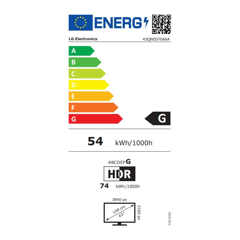 LG 43QNED70A6A tv 109,2 cm (43") 4K Ultra HD Smart TV Wifi Zwart