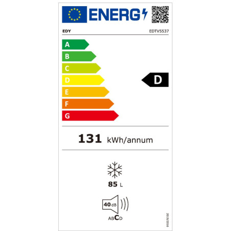 EDY EDTV5537 Congélateur 85L Classe énergétique D capacité de congélation de 4 kg en 24 heures