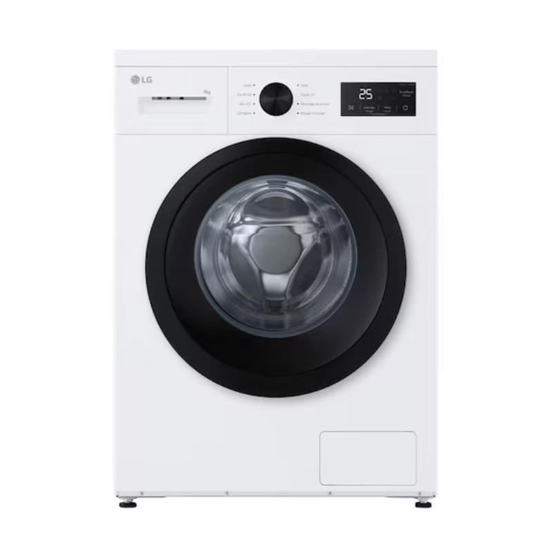 LG F84N15WHSB Lave-linge 8 kg 1400 tr/min AI Direct Drive™ Steam™