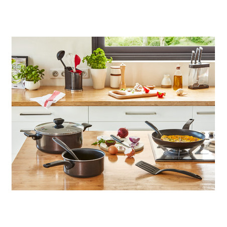 Tefal Easy Cook & Clean B5544602 casserole à sauce Rond Noir, Marron