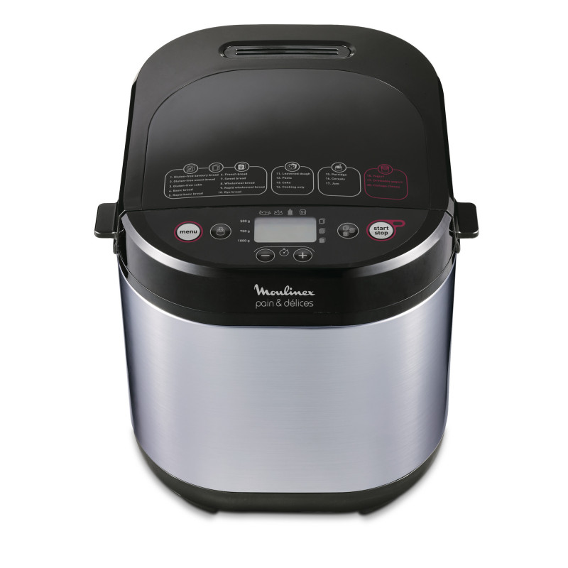 Moulinex OW240E broodbakmachine 720 W Zwart, Roestvrijstaal