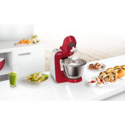 Bosch MUM58720 robot de cuisine 1000 W 3,9 L Gris, Rouge, Acier inoxydable 2
