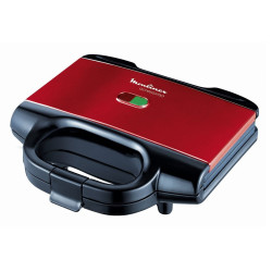 Moulinex SM180811 gaufrier et appareil à croque-monsieur 650 W Noir, Rouge