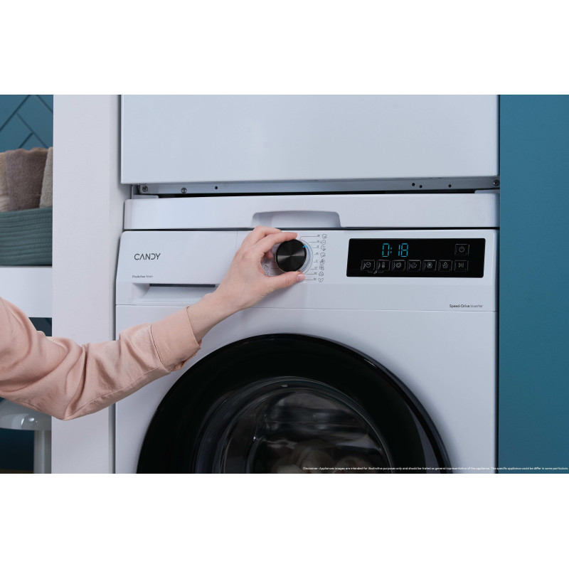 Candy GD 410B8-S machine à laver Charge avant 10 kg 1351 tr/min Blanc