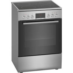 Bosch Serie 4 HKR39C250 fornuis Vrijstaand fornuis Electrisch Keramisch Zwart, Grijs