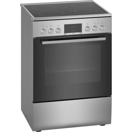 Bosch Serie 4 HKR39C250 fornuis Vrijstaand fornuis Electrisch Keramisch Zwart, Grijs