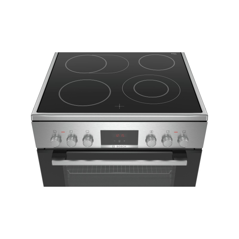 Bosch Serie 4 HKR39C250 four et cuisinière Electrique Céramique Noir, Gris