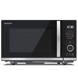 Sharp YC-QS204AE-B micro-onde Noir, Acier inoxydable Micro-onde simple Comptoir 20 L 800 W